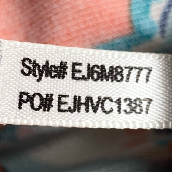 Eliza J Dress 6 Shift 1/2 Sleeve Paisley Medallion Orange Green - Picture 8 of 10